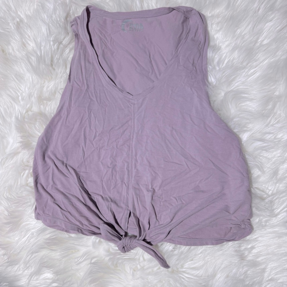 Zyia active‎ purple front tie tank size L